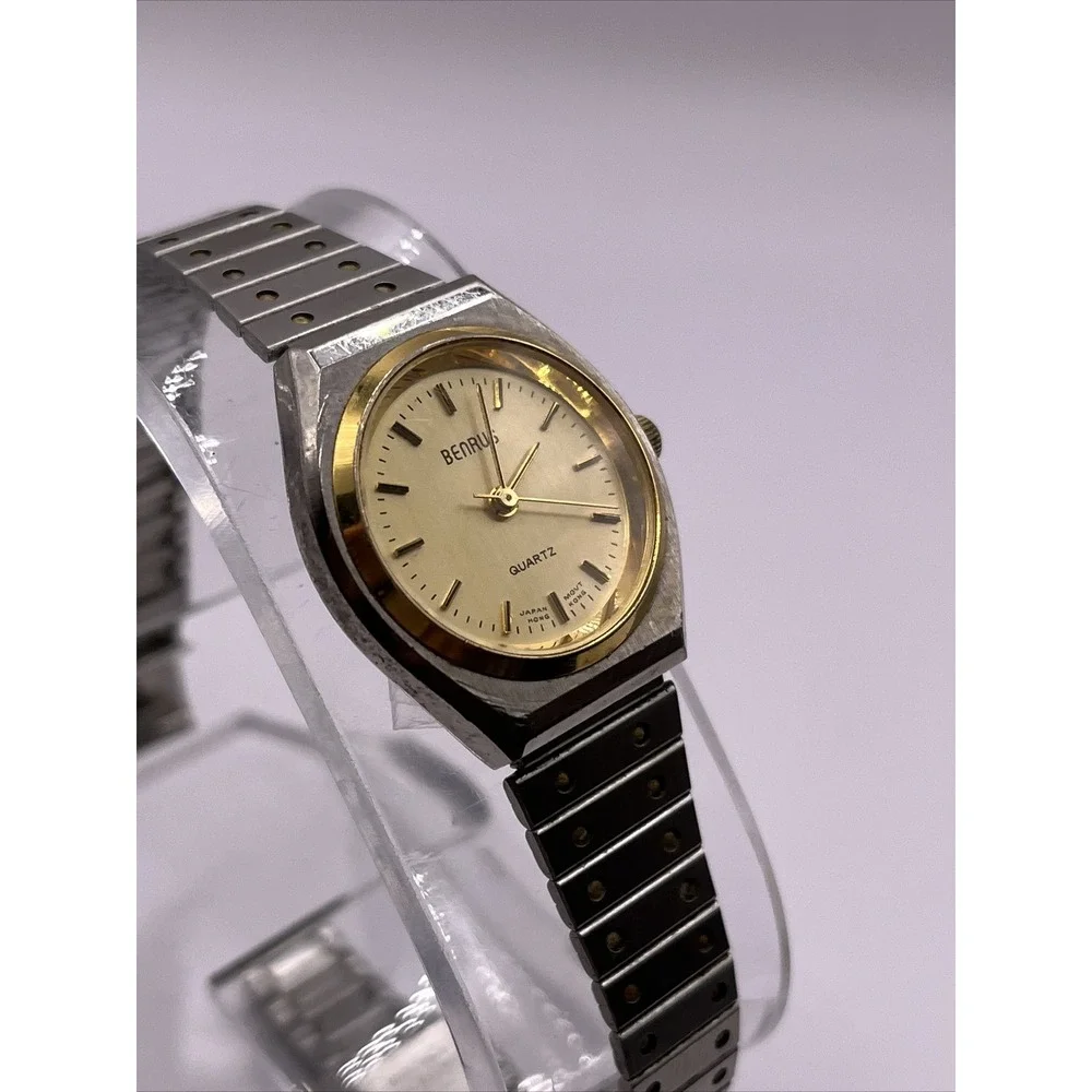 Vintage Benrus Women's Quartz‎ Watch Silver Band- New Battery